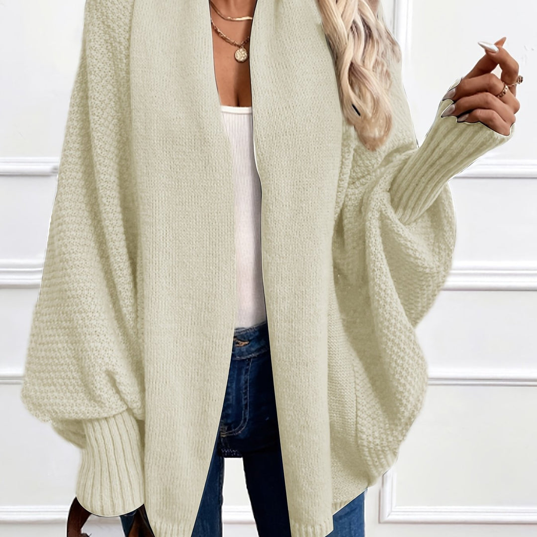 Women's Draped Shawl Collar Cardigan Open Front Batwing Sleeve Knit Sweater