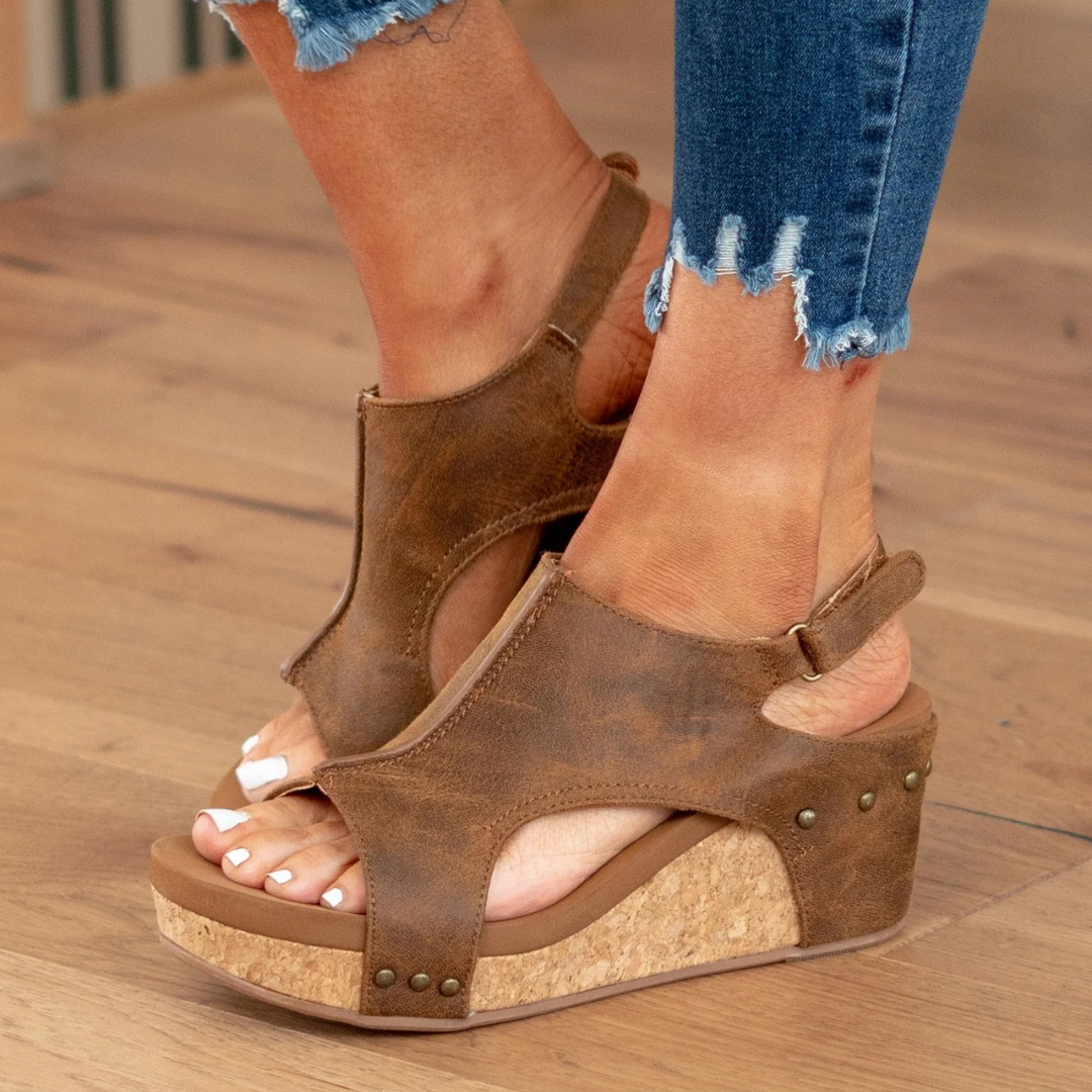 Platform Wedge Sandals with Open Toe for Women