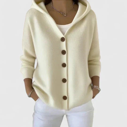 Pippa | Button-Up Hooded Cardigan for Women