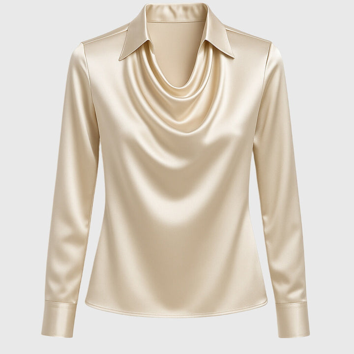 Laodice | Blouse with Cowl Neck and Long Sleeves for Women