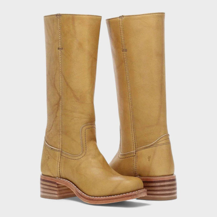 Dahlia | Block Heel Knee High Western Boots for Women