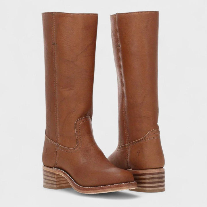Dahlia | Block Heel Knee High Western Boots for Women