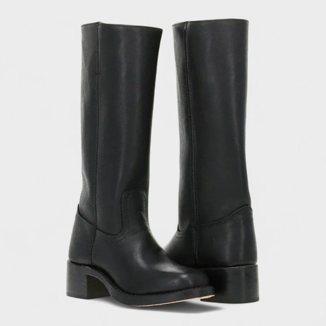 Dahlia | Block Heel Knee High Western Boots for Women