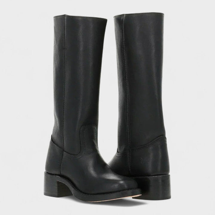Dahlia | Block Heel Knee High Western Boots for Women
