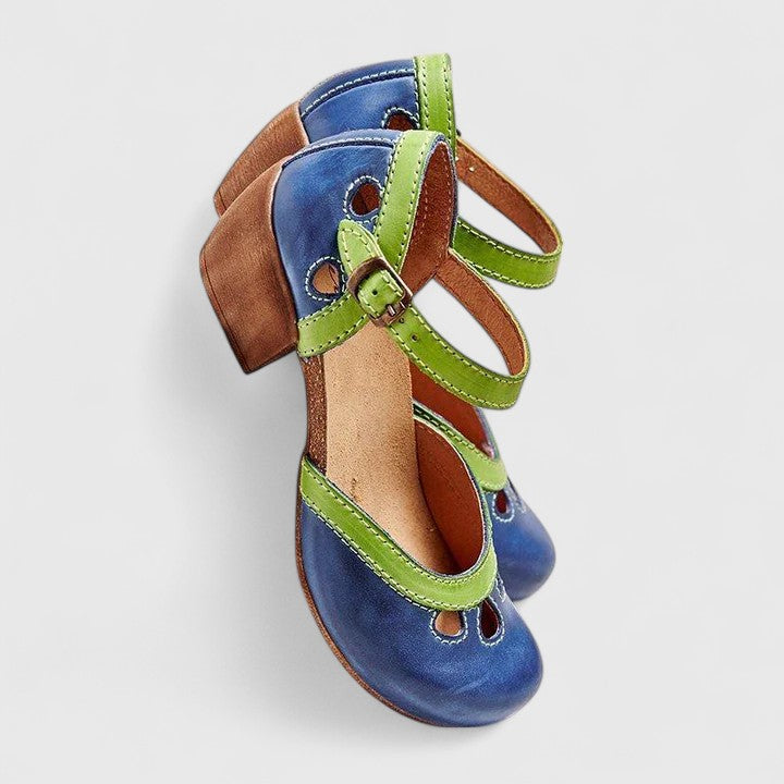 Isidora | Ankle Strap Block Heel Sandals for Women