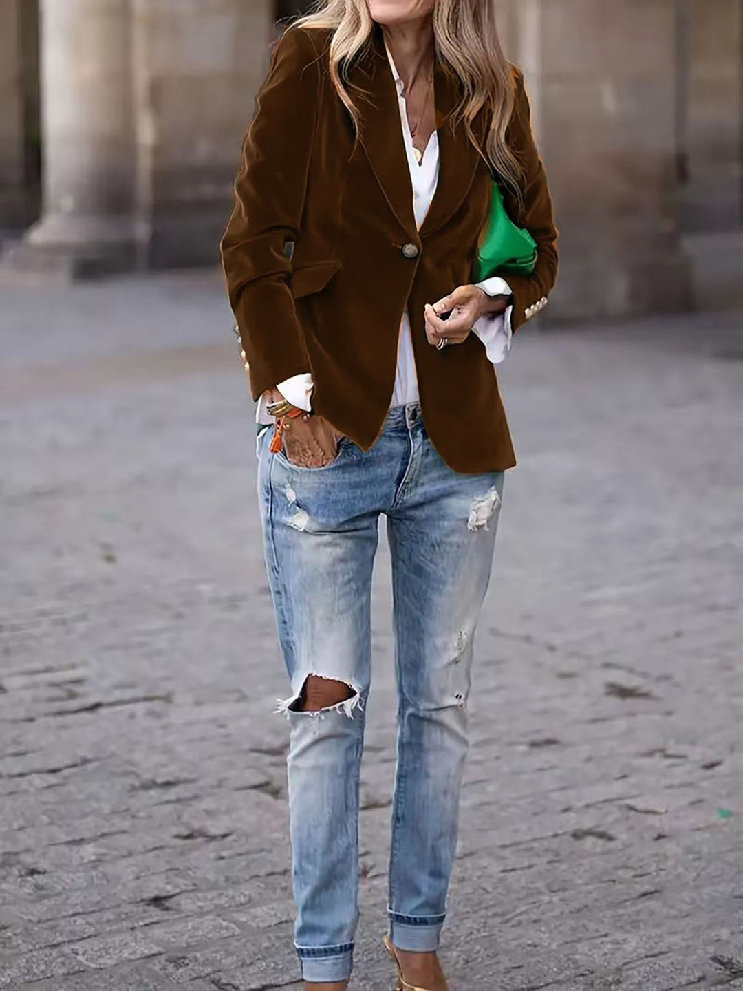 Vincent Velvet Slim-fit Suit Jacket