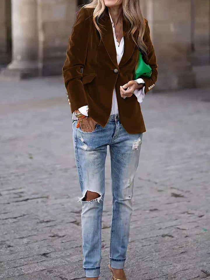 Vincent Velvet Slim-fit Suit Jacket