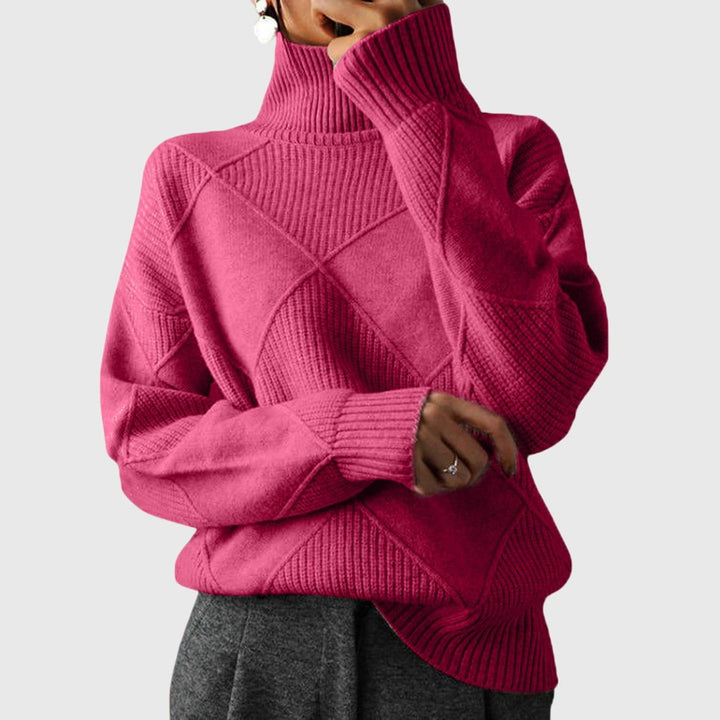 Diana | Ribbed Knit Turtleneck Sweater for Women