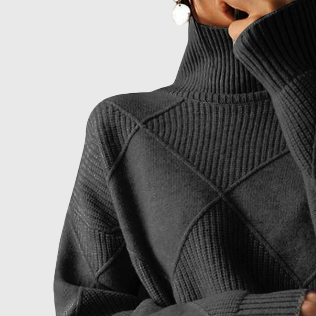 Diana | Ribbed Knit Turtleneck Sweater for Women