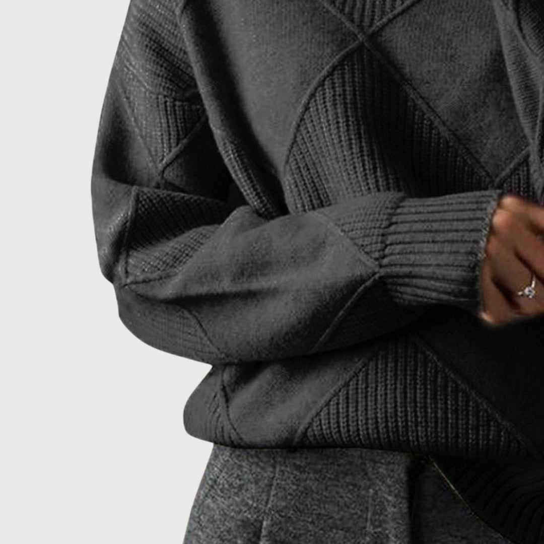 Diana | Ribbed Knit Turtleneck Sweater for Women