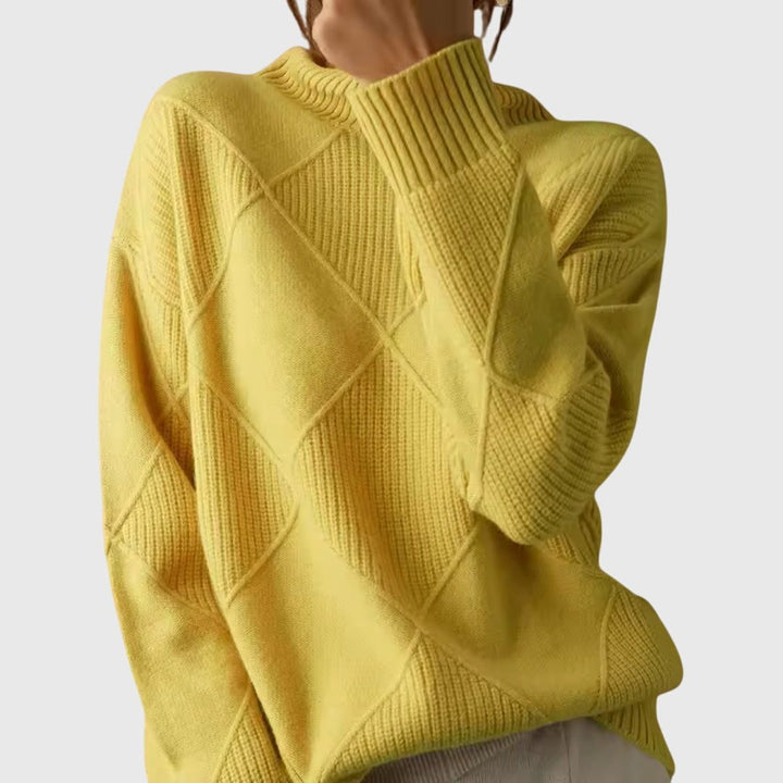 Diana | Ribbed Knit Turtleneck Sweater for Women