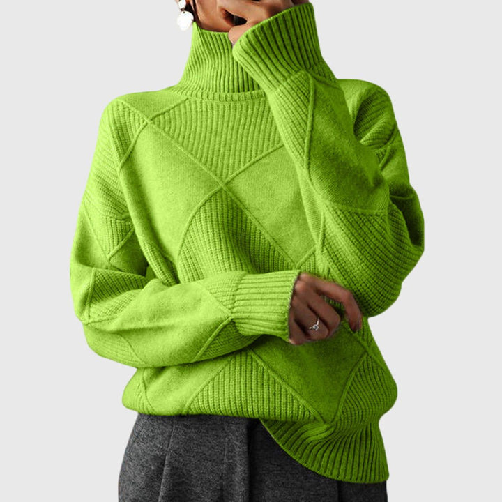 Diana | Ribbed Knit Turtleneck Sweater for Women