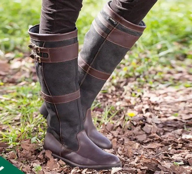Dorothy | Knee-High Pull-On Boots with Buckle Detail for Women