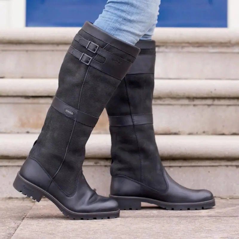 Dorothy | Knee-High Pull-On Boots with Buckle Detail for Women