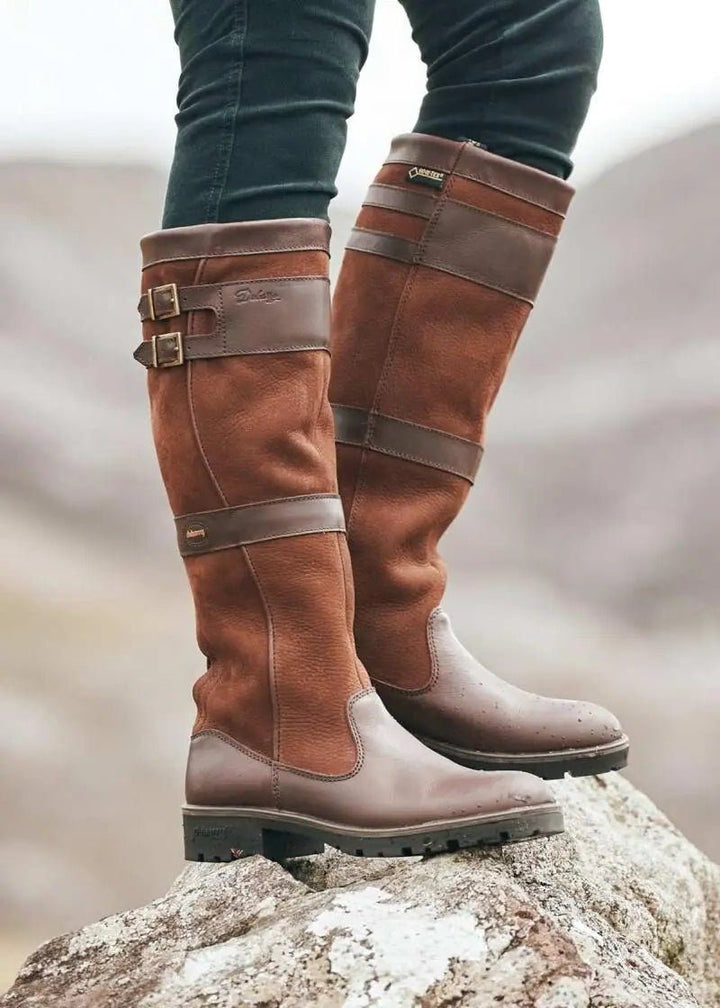 Dorothy | Knee-High Pull-On Boots with Buckle Detail for Women
