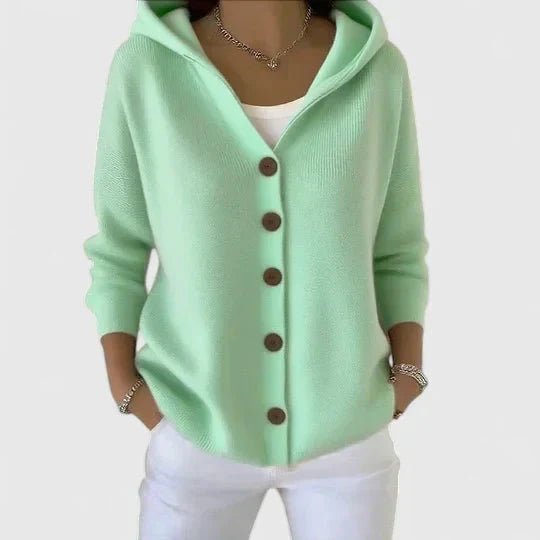 Pippa | Button-Up Hooded Cardigan for Women