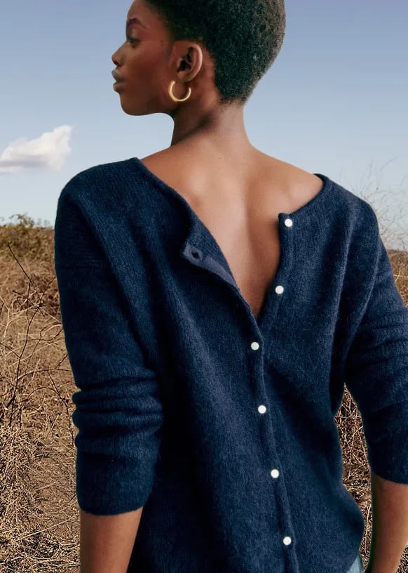 Women's Knit Cardigan V-Neck Long Sleeve Button-Front Casual Sweater