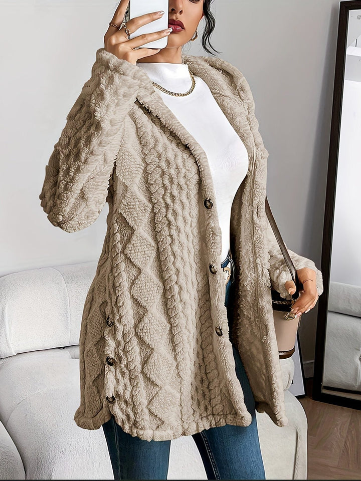 Erin | Fleece Oversized Hooded Cardigan for Women