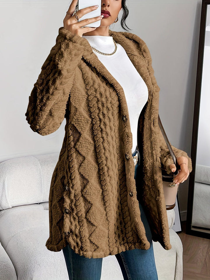 Erin | Fleece Oversized Hooded Cardigan for Women