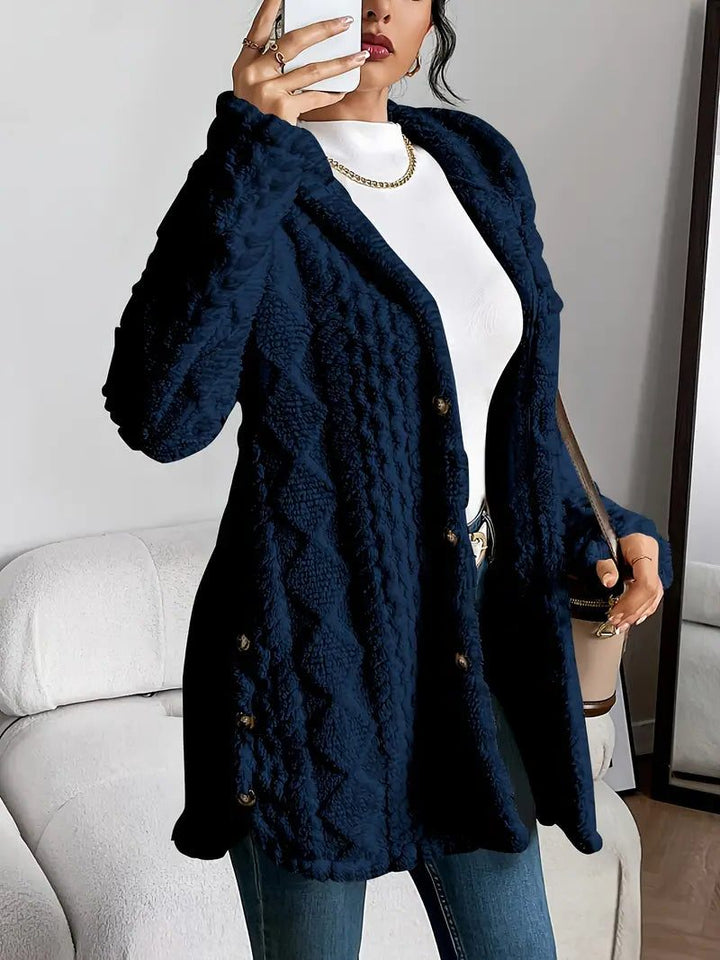 Erin | Fleece Oversized Hooded Cardigan for Women