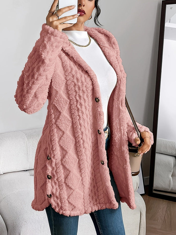 Erin | Fleece Oversized Hooded Cardigan for Women