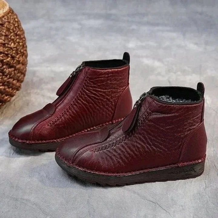 Eulalia | Fleece-Lined Ankle Boots with Zip Closure for Women