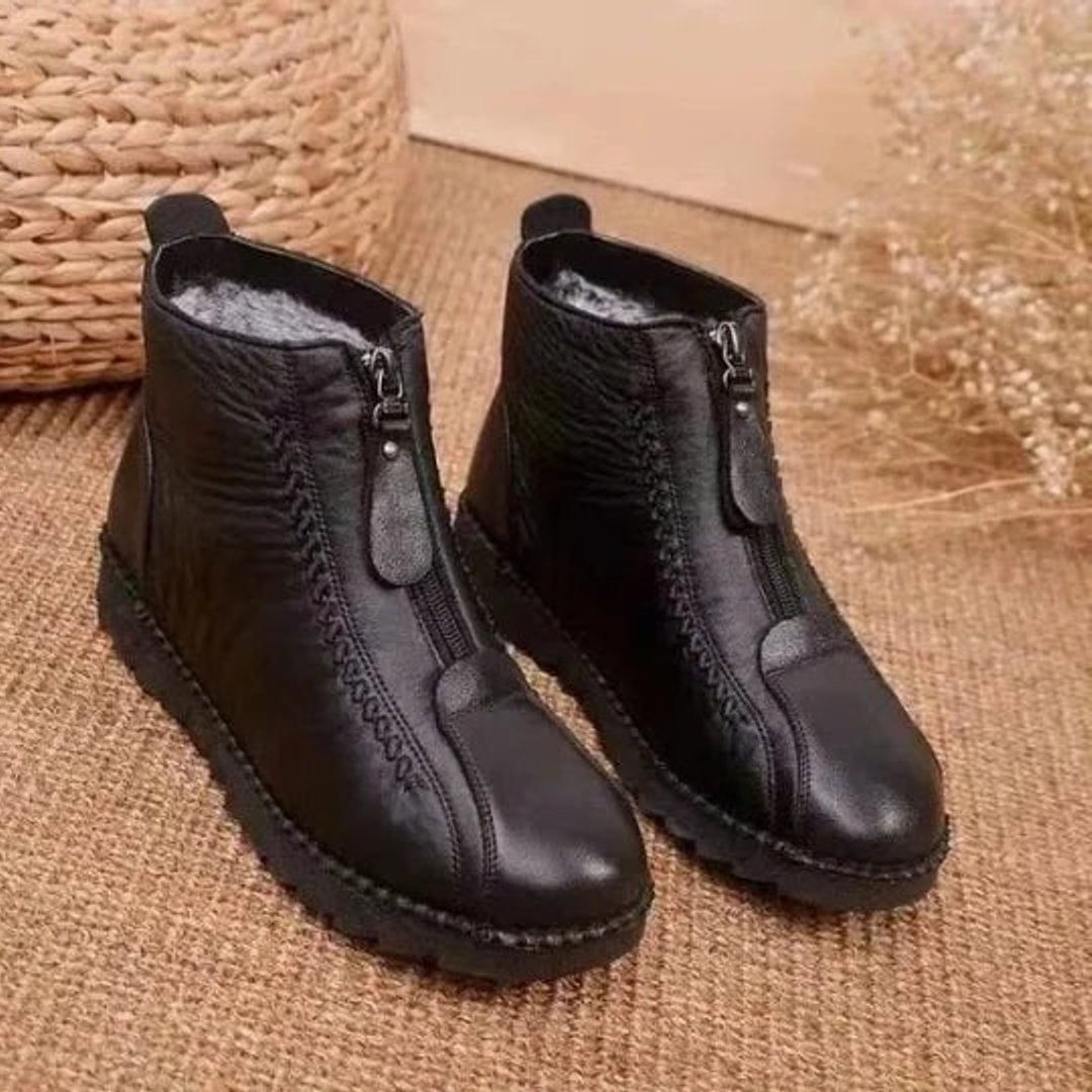Eulalia | Fleece-Lined Ankle Boots with Zip Closure for Women