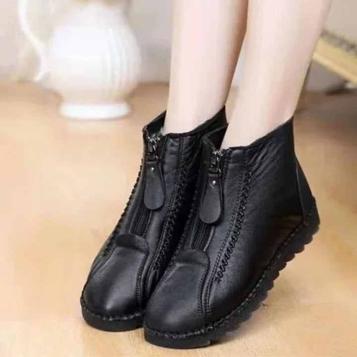 Eulalia | Fleece-Lined Ankle Boots with Zip Closure for Women