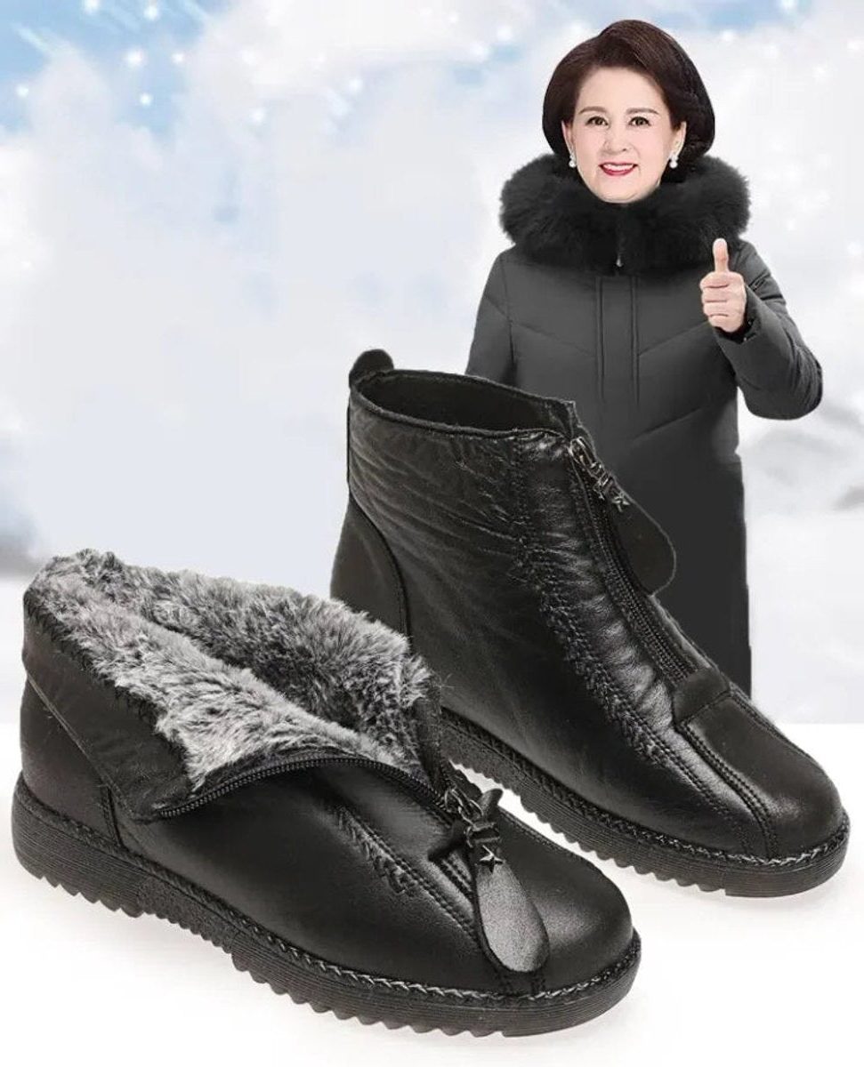 Eulalia | Fleece-Lined Ankle Boots with Zip Closure for Women