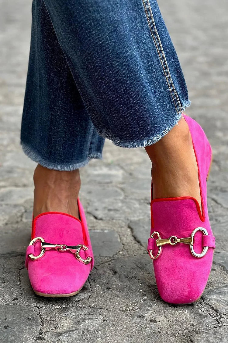 Bailey | Women's Fluorescent Metallic-Detail Loafers