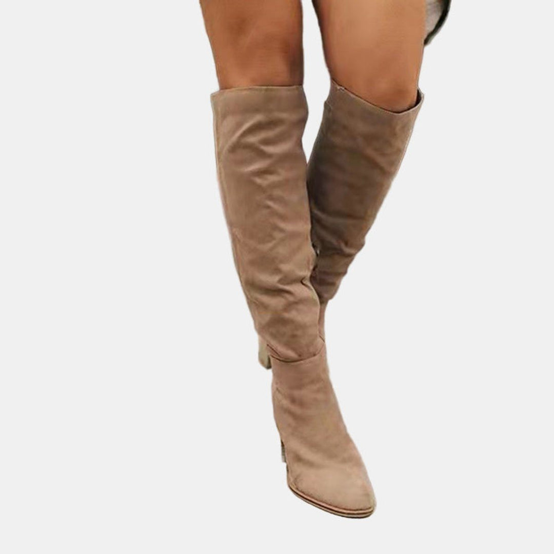 Flavia | Stretch Over-the-Knee Block Heel Boots for Women