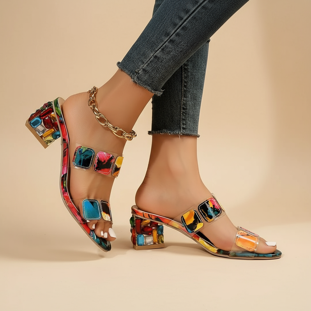 Gianna – Bold Accent Heel Sandals