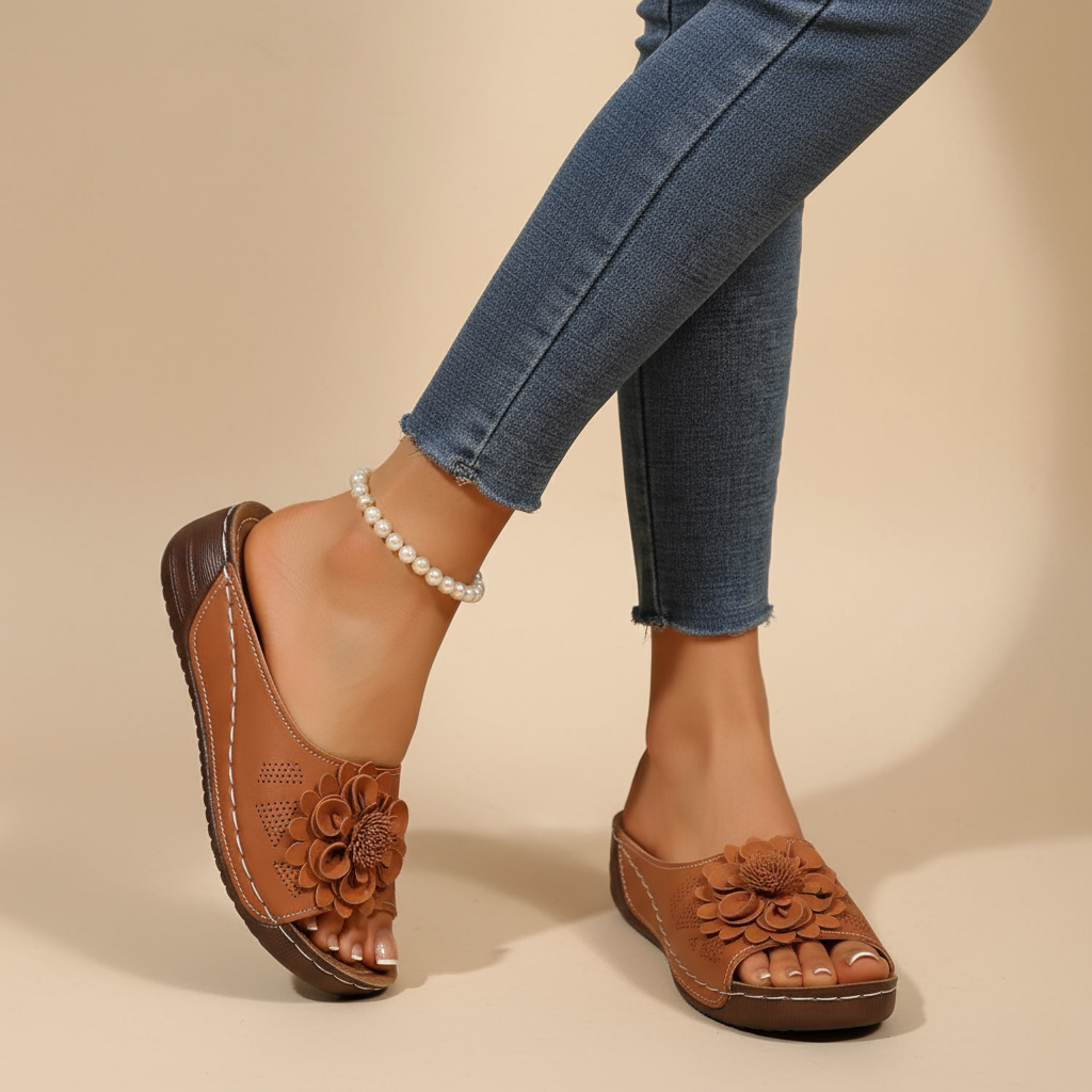 Catherine – Soft Step Floral Sandals
