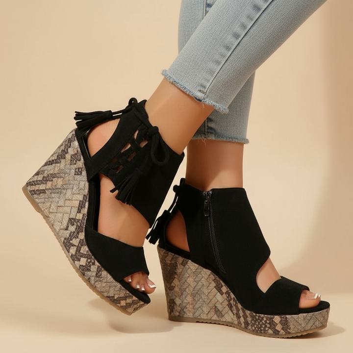 Marnie – Elegant Boho Wedge Sandals