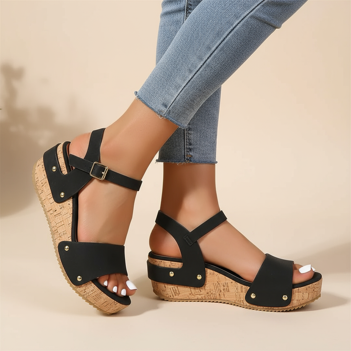Daniela – Elegant Lift Wedge Sandals