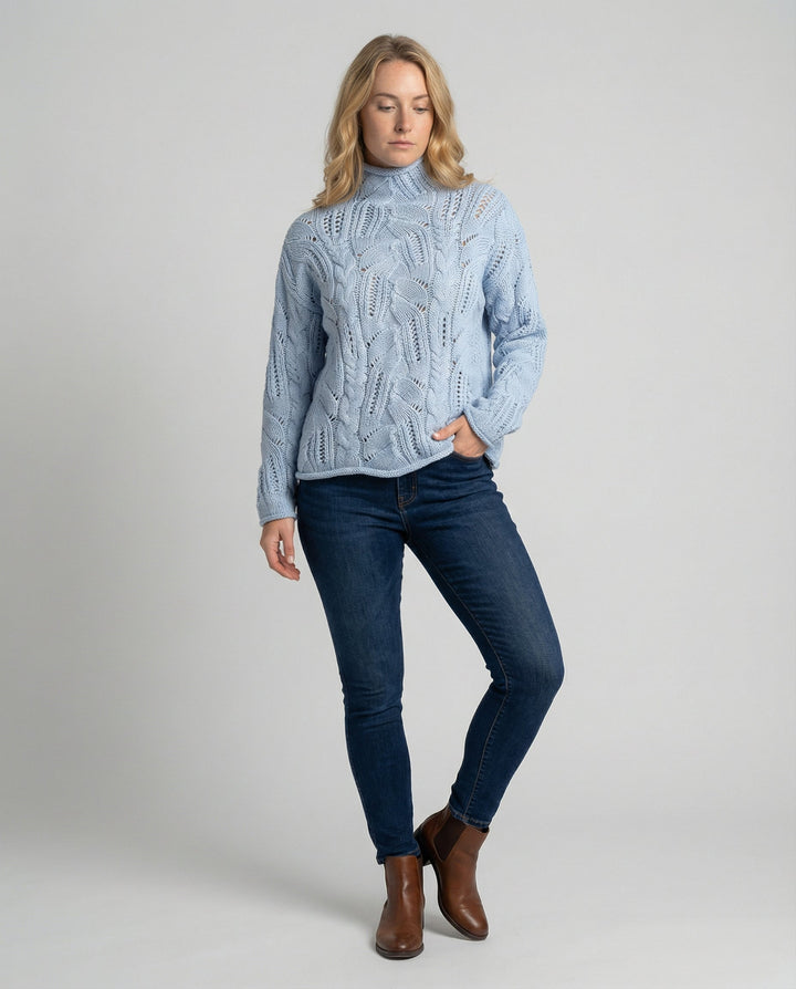 Women's Essential Crew Neck Sweater – Minimal Long Sleeve Knit Pullover