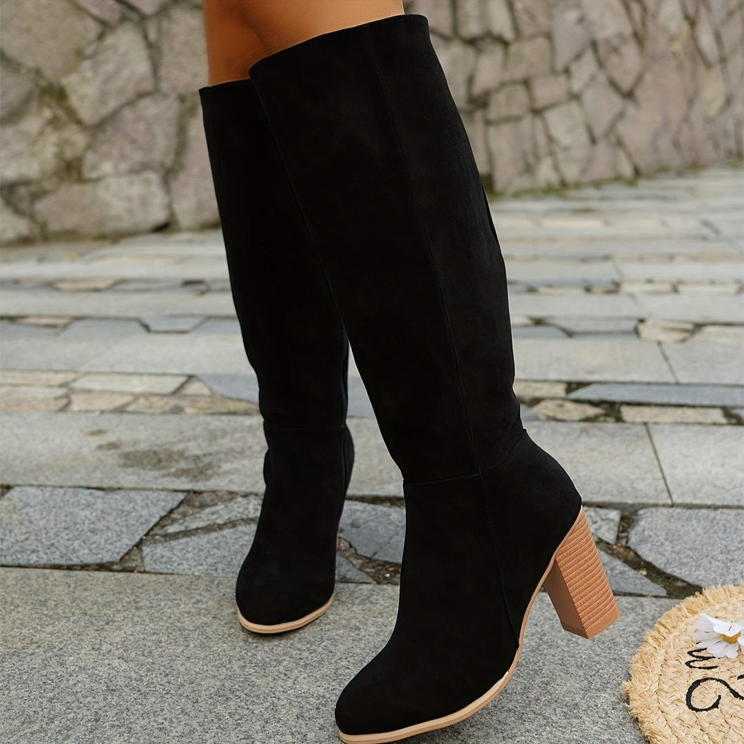 Genoveva | Knee-High Block Heel Cowboy Boots for Women