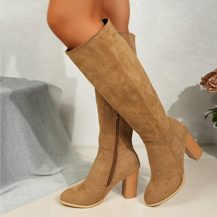 Genoveva | Knee-High Block Heel Cowboy Boots for Women