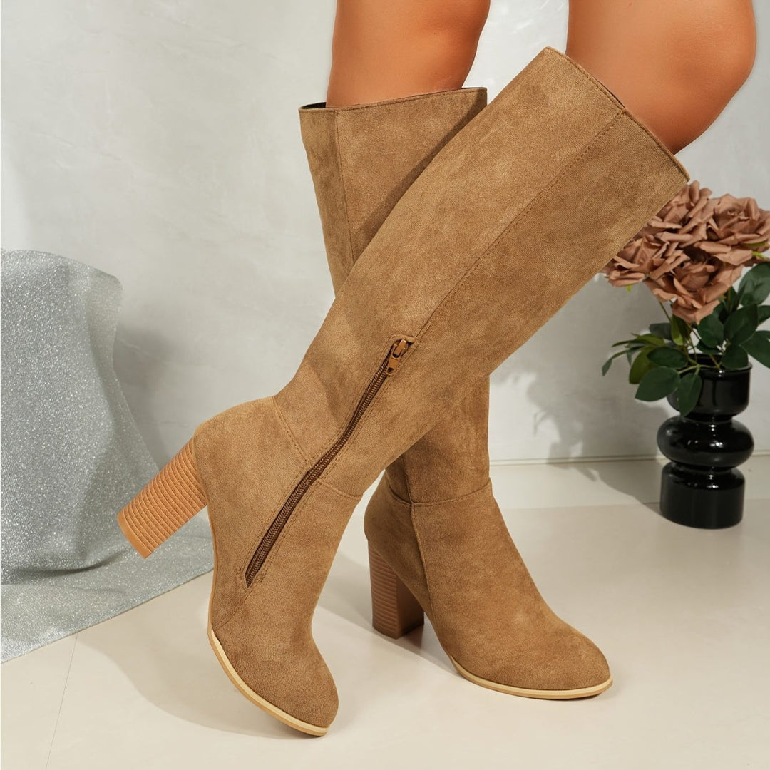 Genoveva | Knee-High Block Heel Cowboy Boots for Women