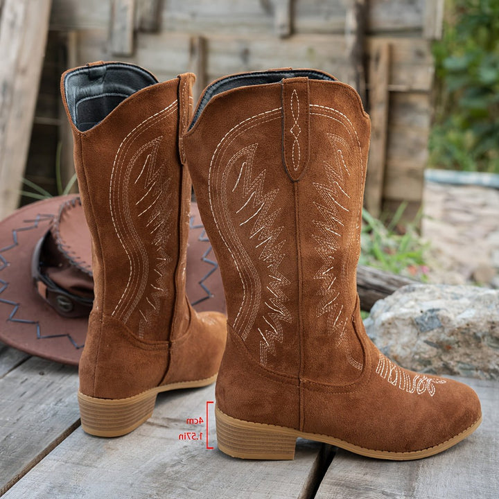 Gwendolyn | Western Cowboy Boots with Embroidery for Women