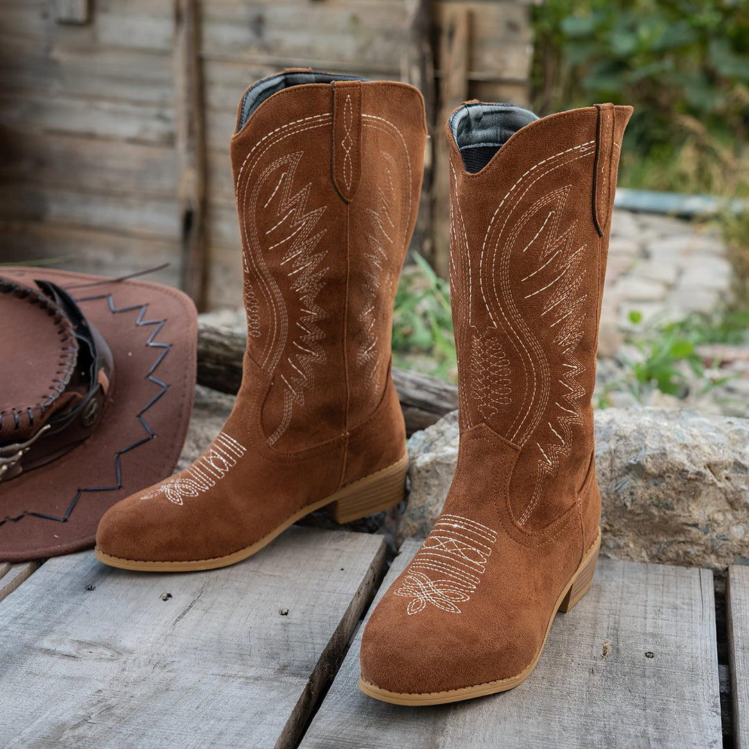 Gwendolyn | Western Cowboy Boots with Embroidery for Women
