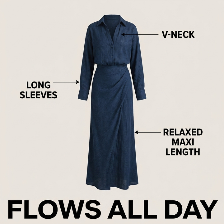 Stella | Button-Down Wrap Maxi Set for Women