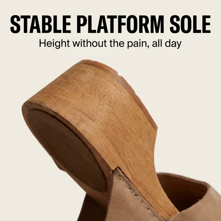 Joy | Platform Ankle Strap Clogs for Women