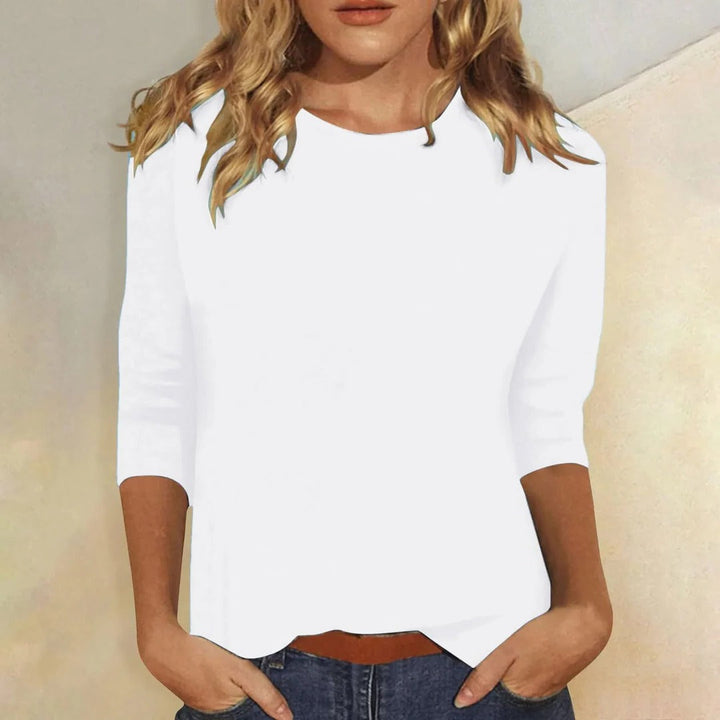 Stella | Women's Crew Neck 3/4 Sleeve Casual Everyday Top