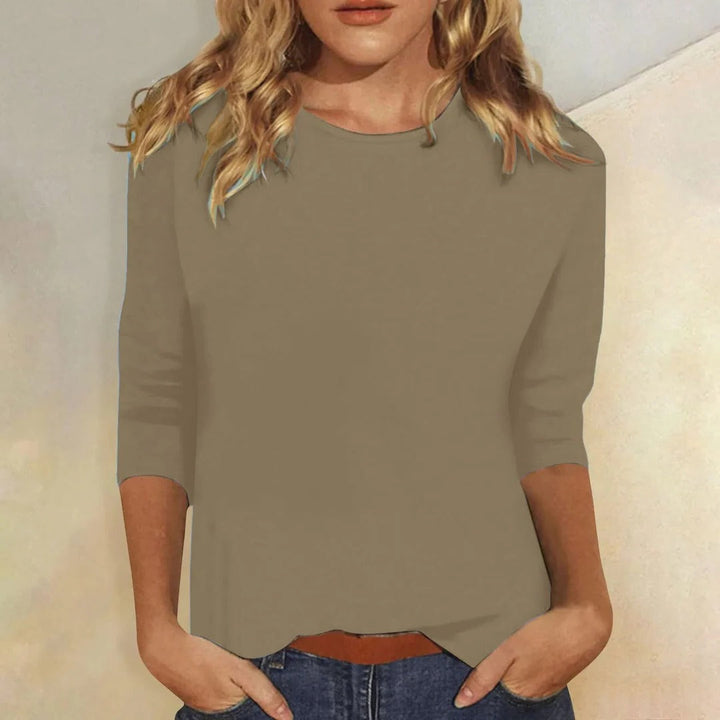 Stella | Women's Crew Neck 3/4 Sleeve Casual Everyday Top