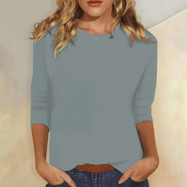 Stella | Women's Crew Neck 3/4 Sleeve Casual Everyday Top