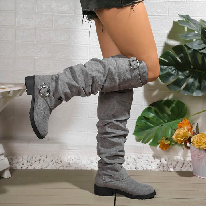 Indigo | Slouchy Knee-High Boots for Women