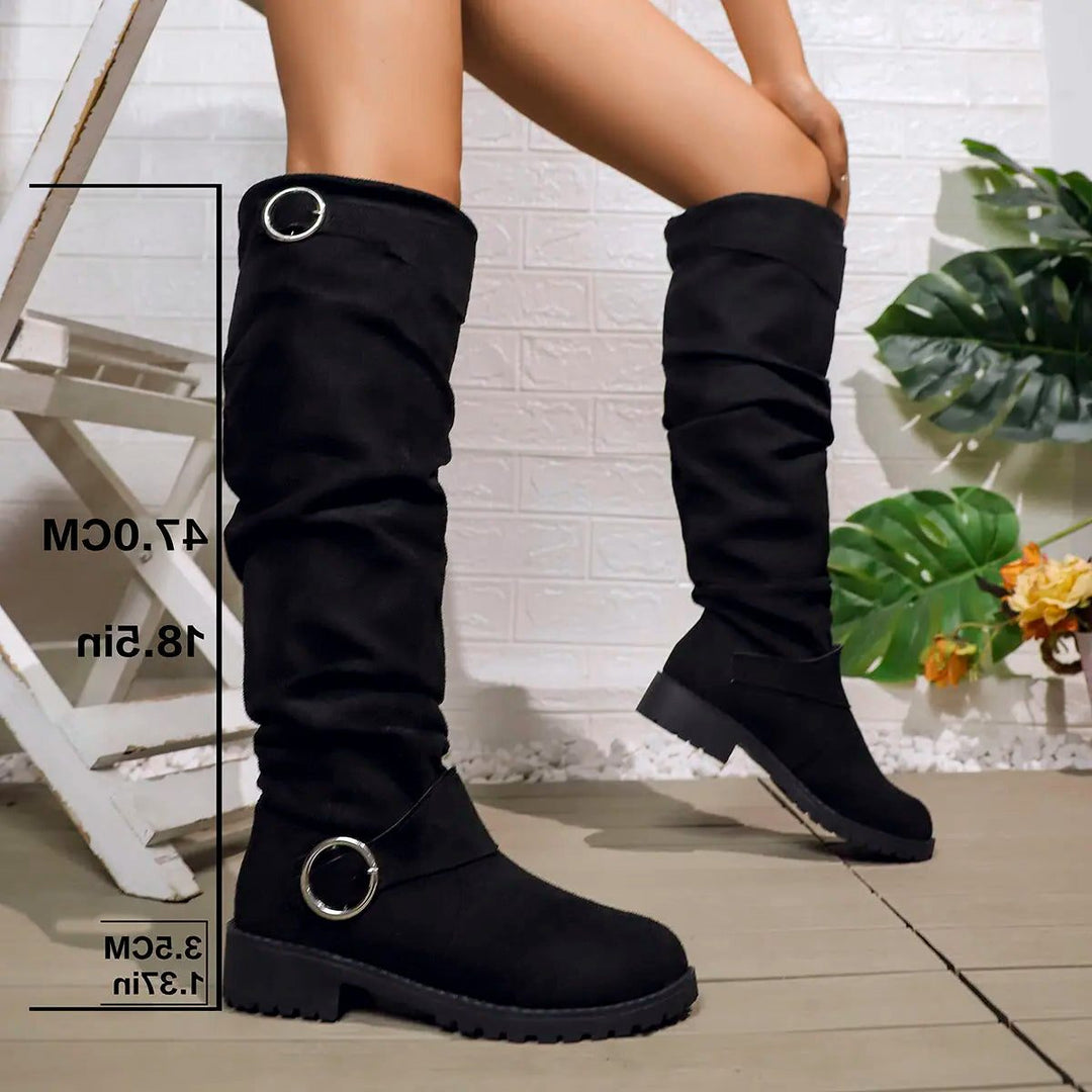 Indigo | Slouchy Knee-High Boots for Women