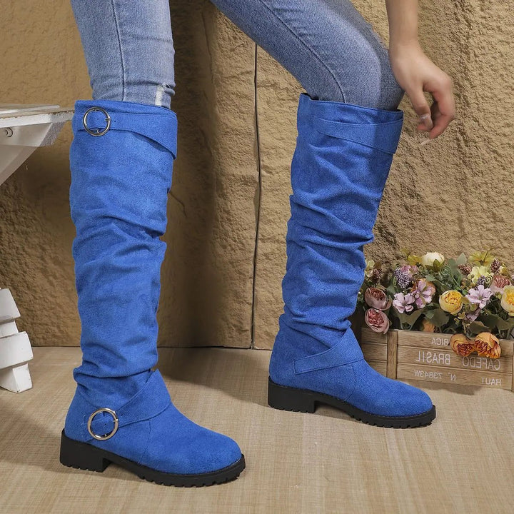 Indigo | Slouchy Knee-High Boots for Women