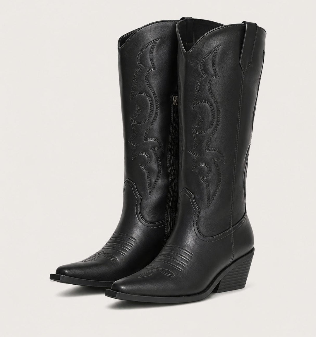 Isabel | Western Calf High Boots with Pointed Toe for Women